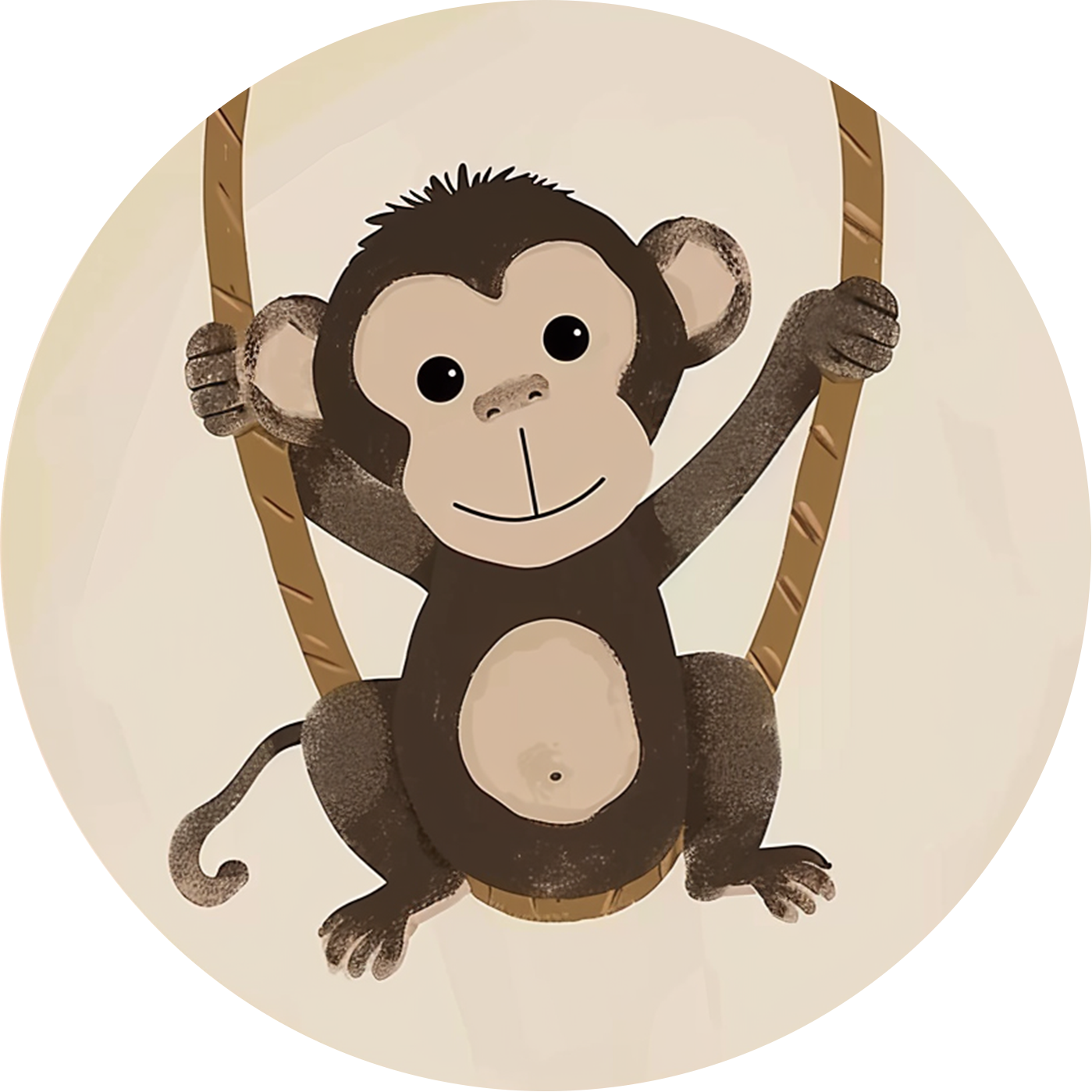 Monkey №2 rund affisch