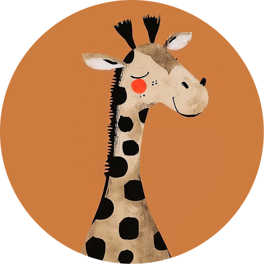 Giraffe №2 Round Poster