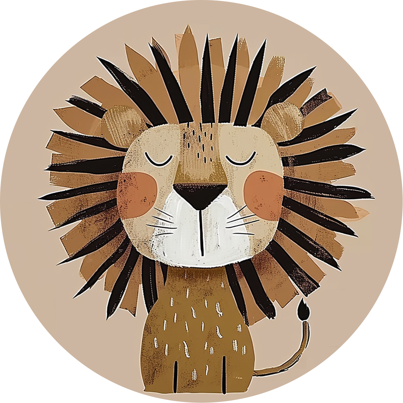 Lion №2 rund affisch