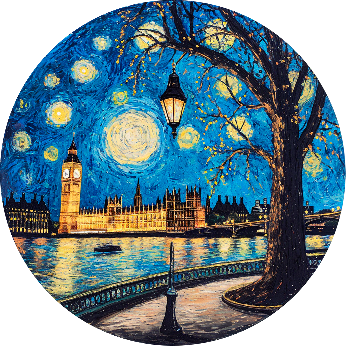 Van Gogh's London Round Poster