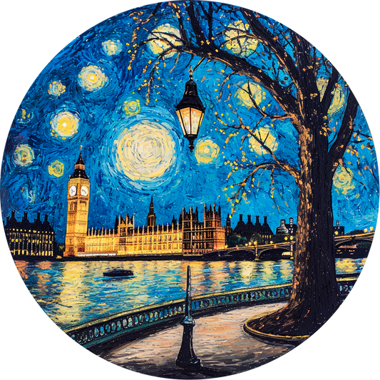 Van Gogh's London Round Poster