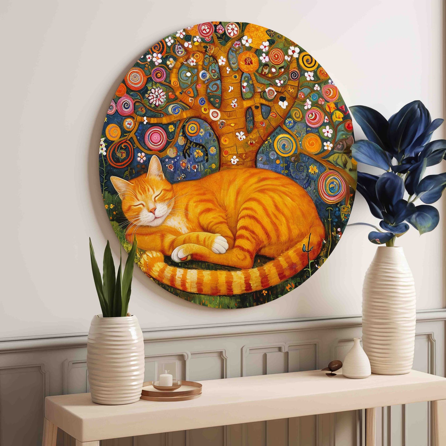 Cat from a Fairy Tale Round Poster