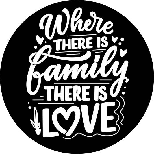 Family and Love Round Poster