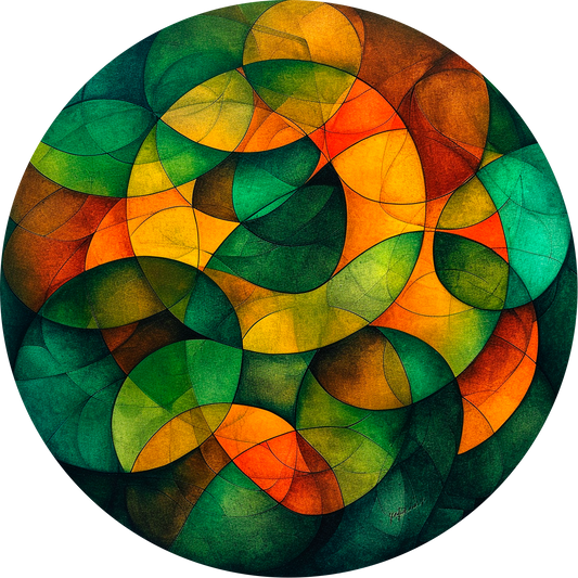 Stained Glass Round Poster