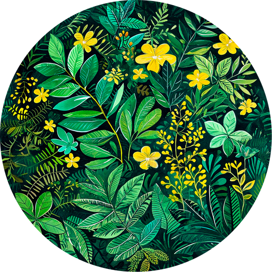 Green Meadow Round Poster