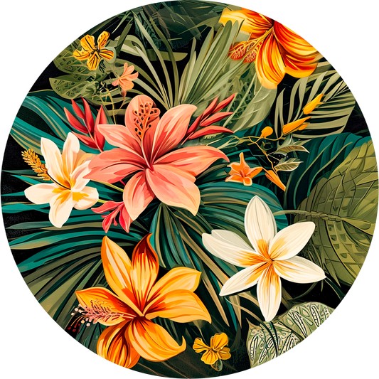 Bouquet of Lilies Round Poster