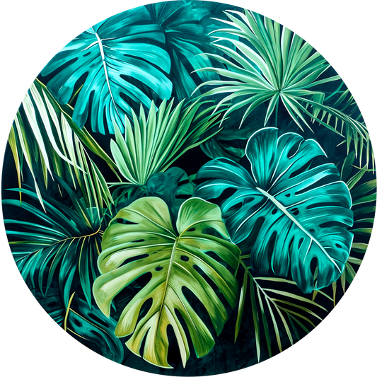 Monstera Round Poster