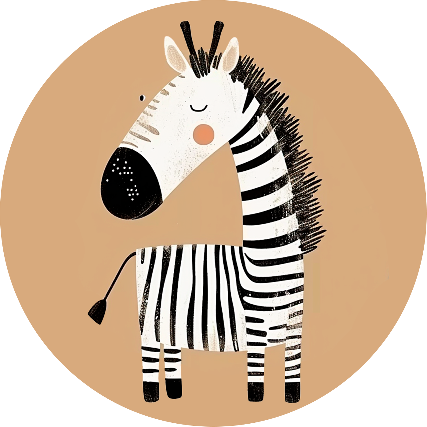 Zebra №2 rund affisch