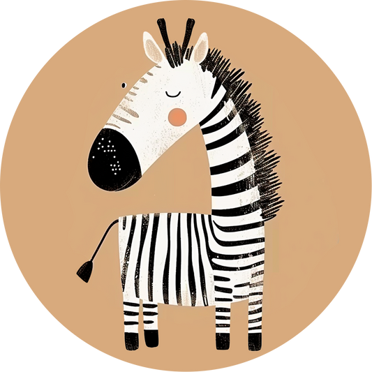 Zebra №2 rund affisch