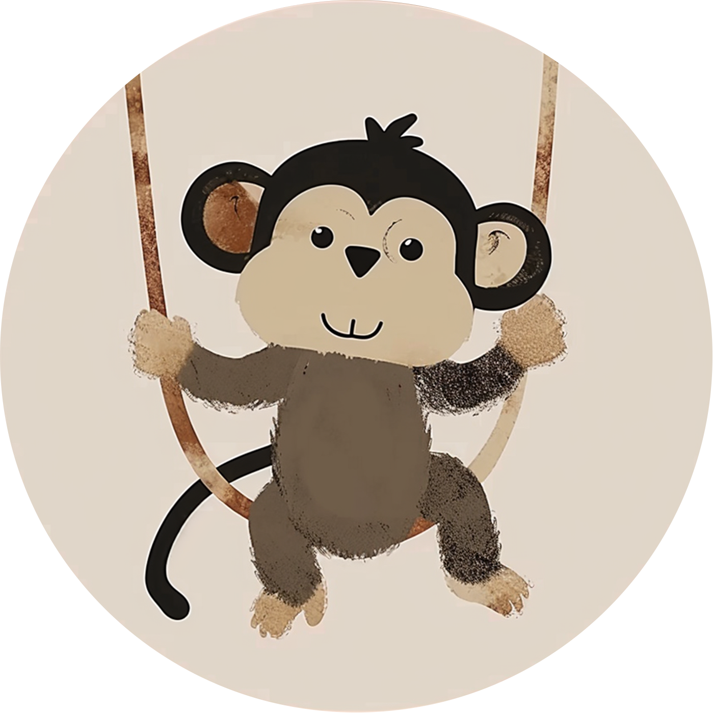 Monkey Round Poster