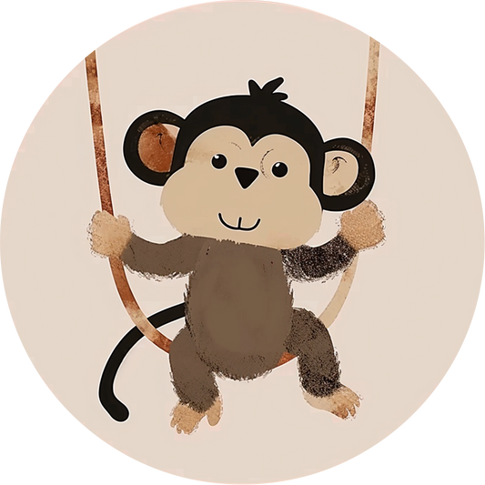 Monkey Round Poster