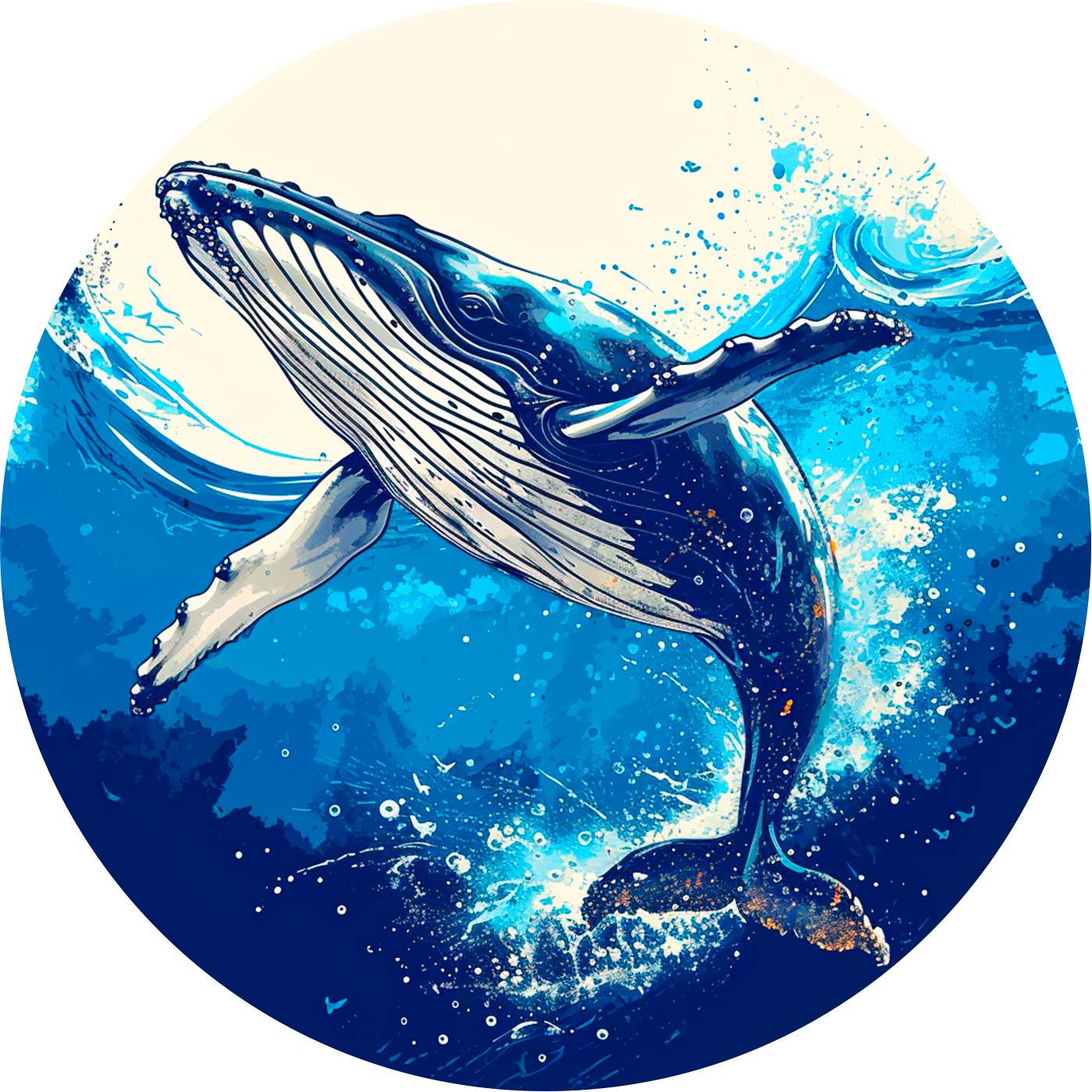 Baleine ronde Poster