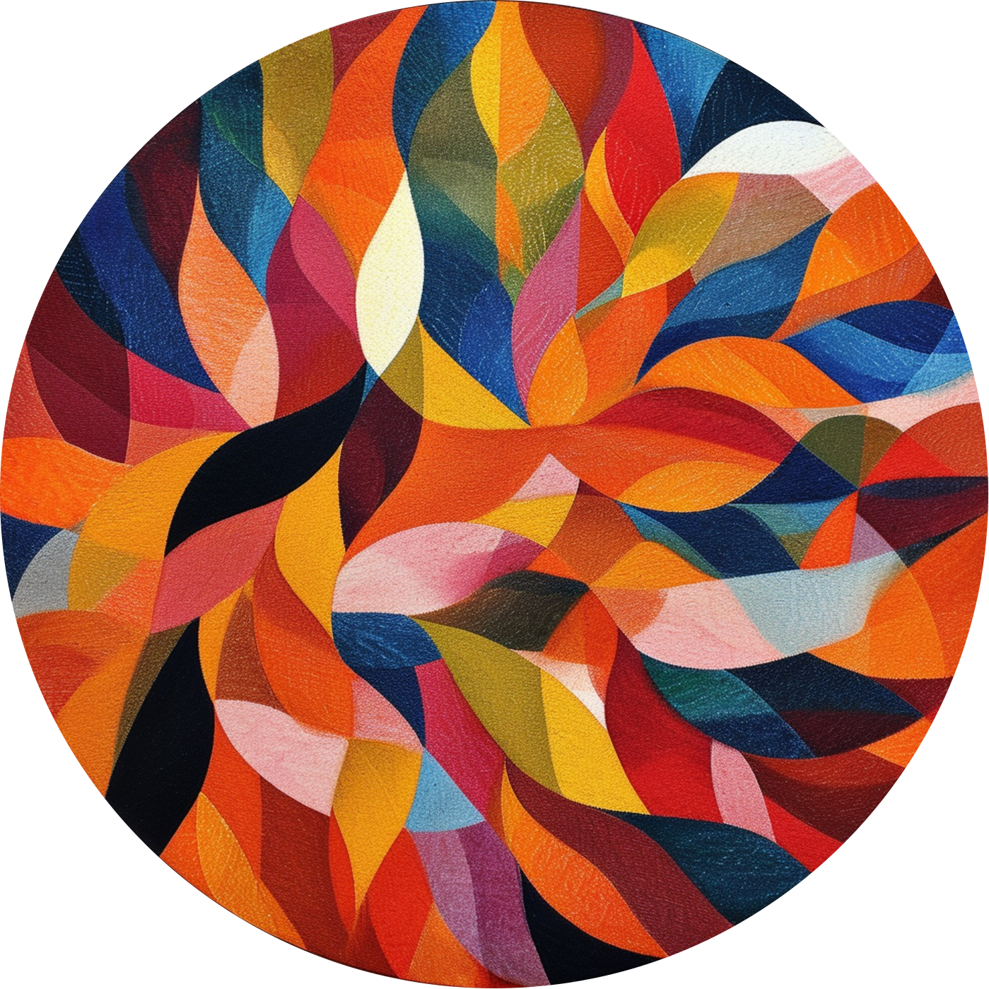 Autumn Leaves Round Poster