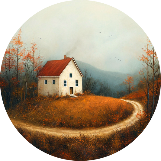 Lonely House Round Poster