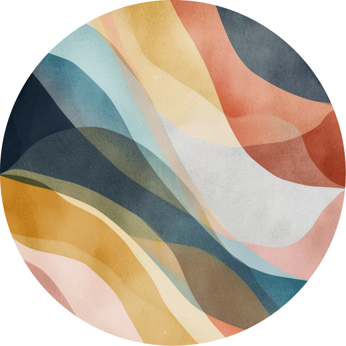 Variegated Ribbons Round Poster