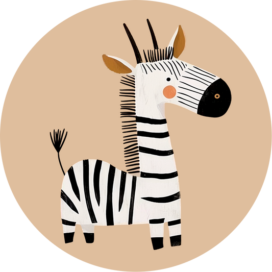 Zebra Round Poster