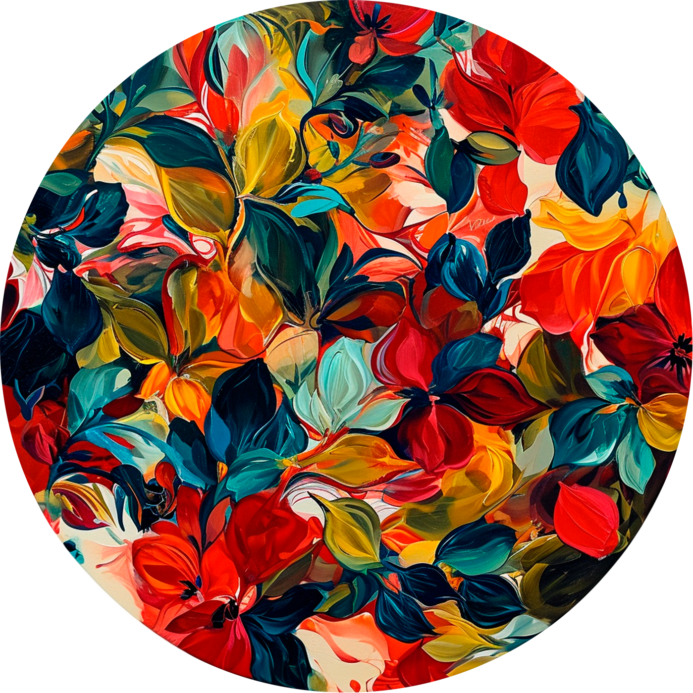 Autumn Garden Round Poster