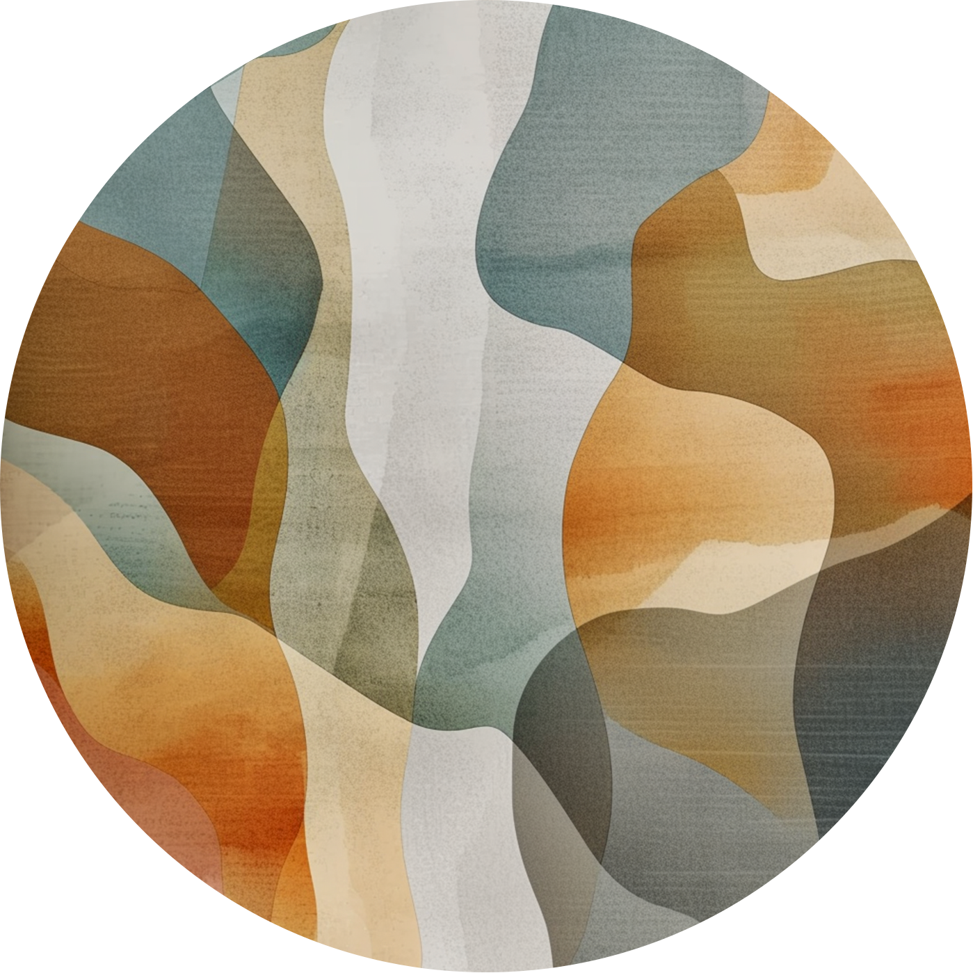 Soft Abstraction Round Poster