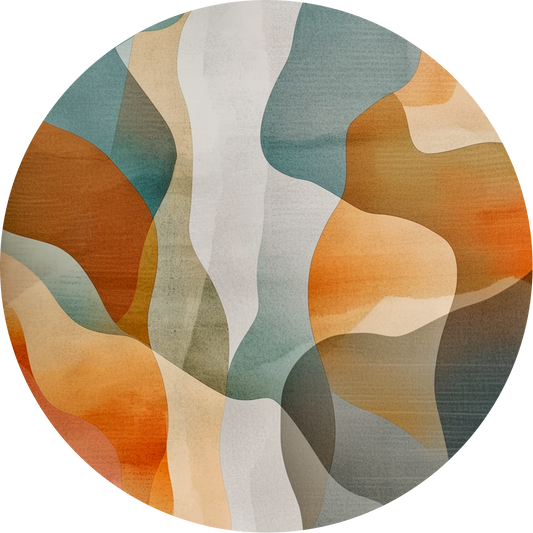 Soft Abstraction Round Poster