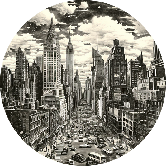 Manhattan rond Poster