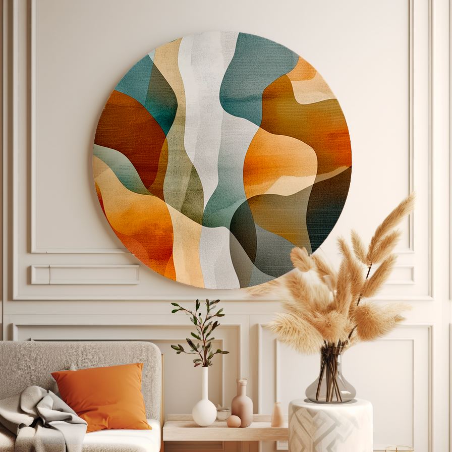 Soft Abstraction Round Poster