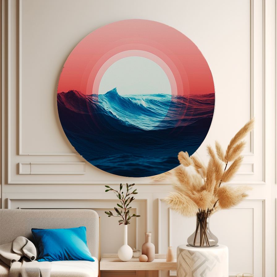 Ocean Round Poster