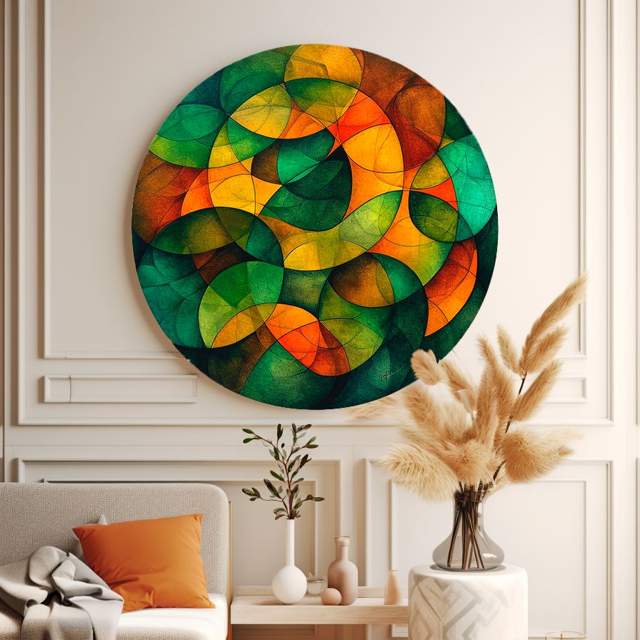 Stained Glass Round Poster