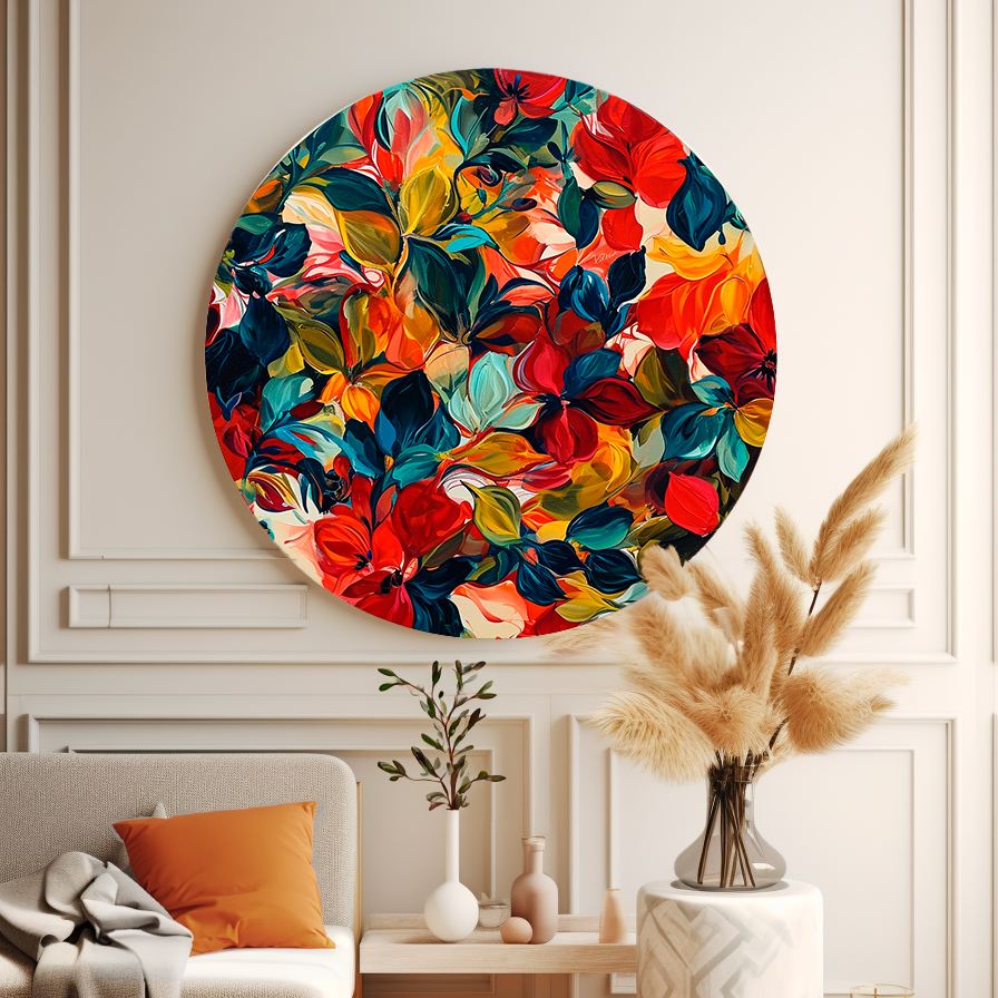 Autumn Garden Round Poster