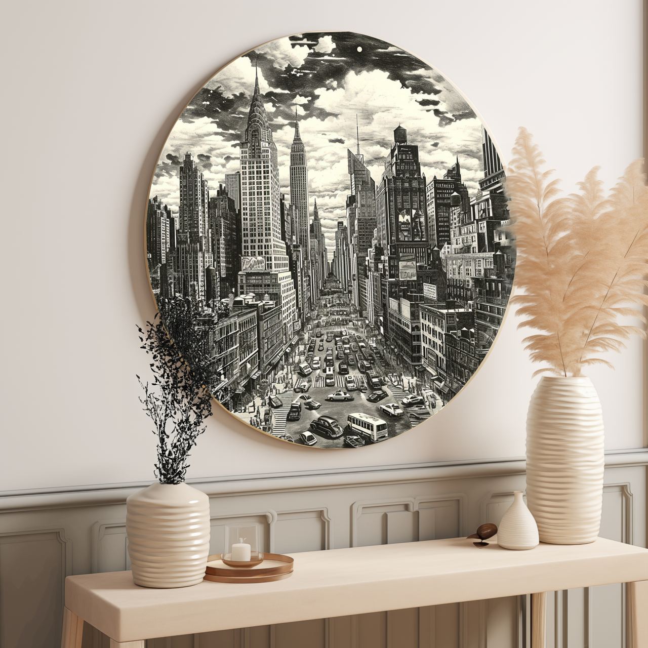 Manhattan rond Poster