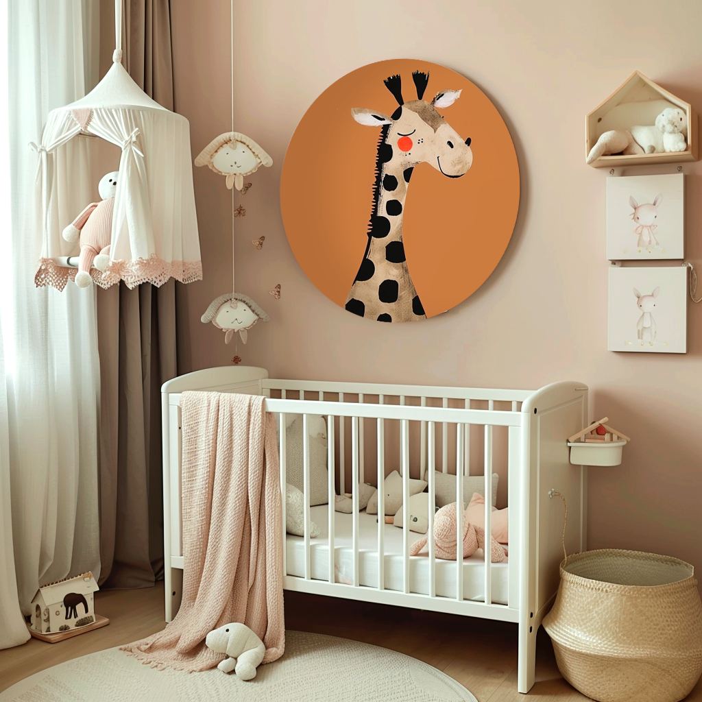 Giraffe №2 Round Poster