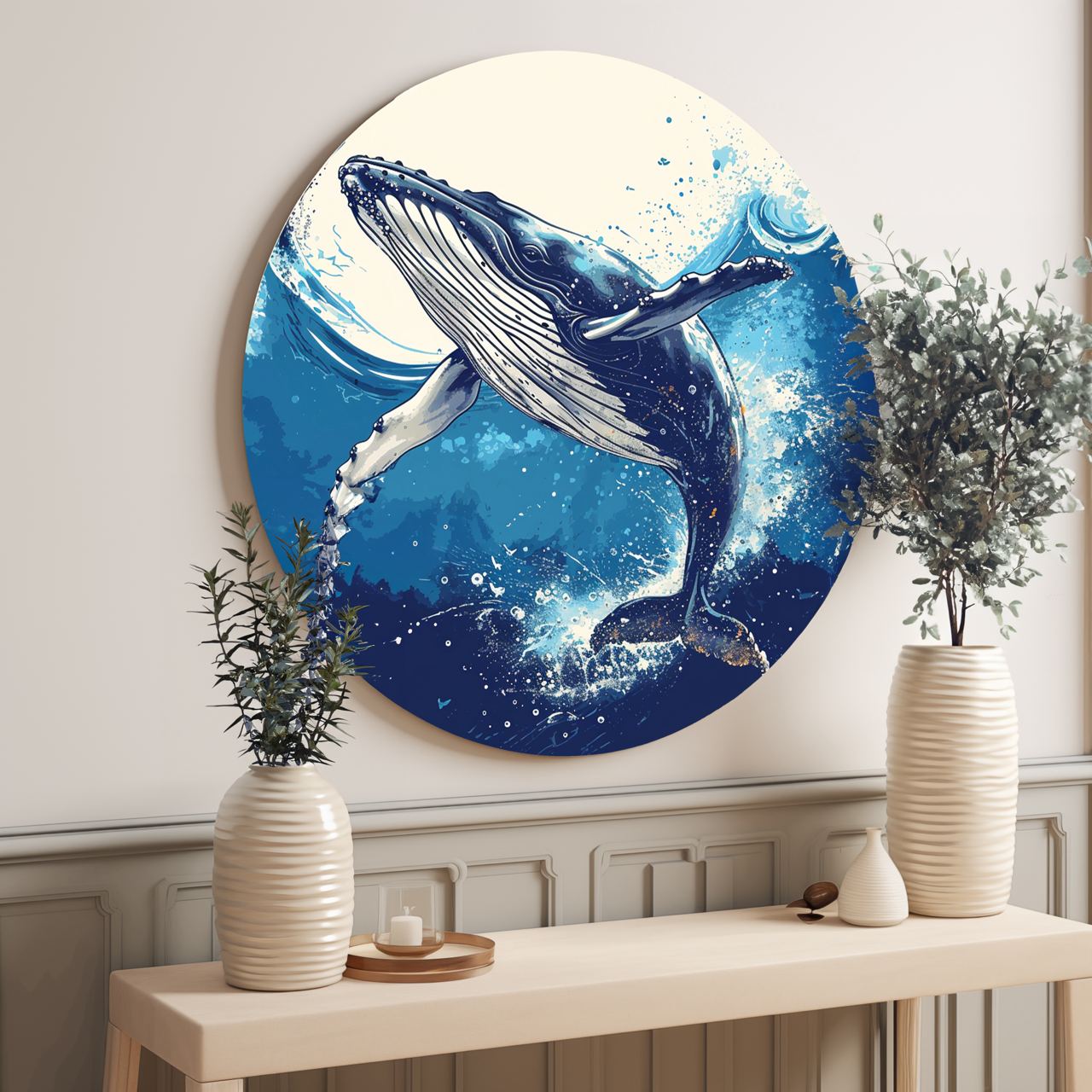 Whale Round Poster