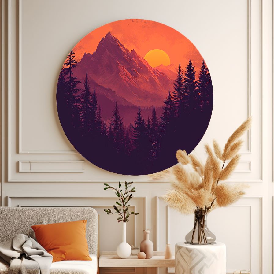 Lonely Mountain Round Poster