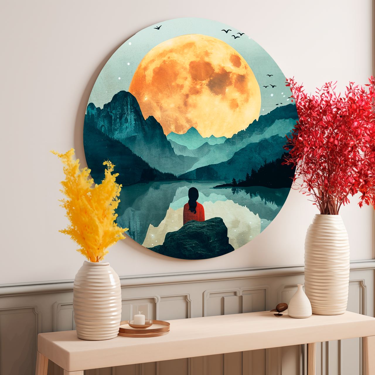 Big Moon Round Poster