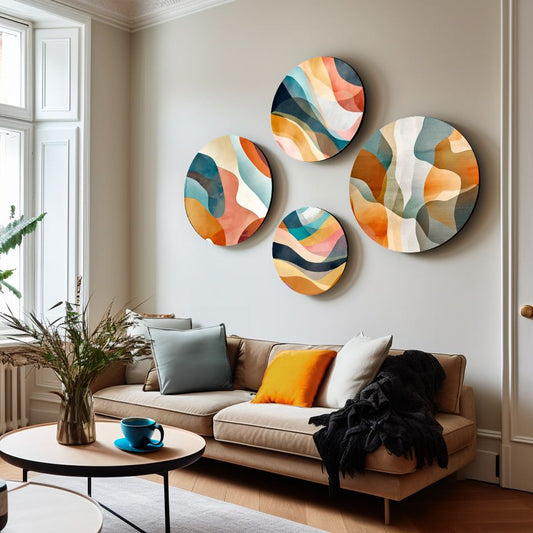 Colorful Waves Gallery Wall