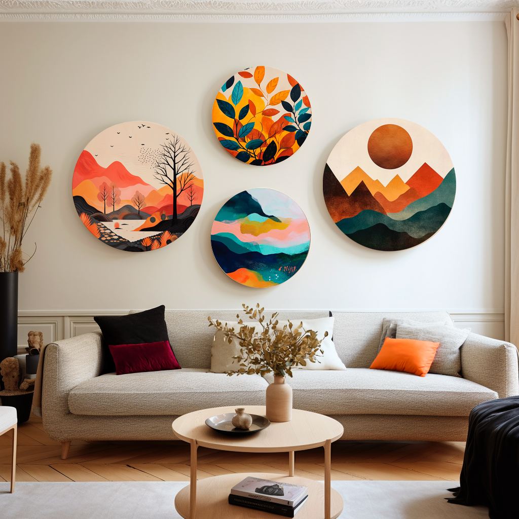 Colorful Landscape Gallery Wall